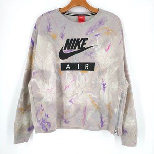 Nike Custom Painted Dyed Air Fleece Sweatshirt M